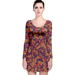 Kaleidoscope Dreams  Long Sleeve Velvet Bodycon Dress by dflcprintsclothing