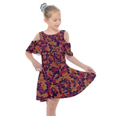 Kaleidoscope Dreams  Kids  Shoulder Cutout Chiffon Dress by dflcprintsclothing