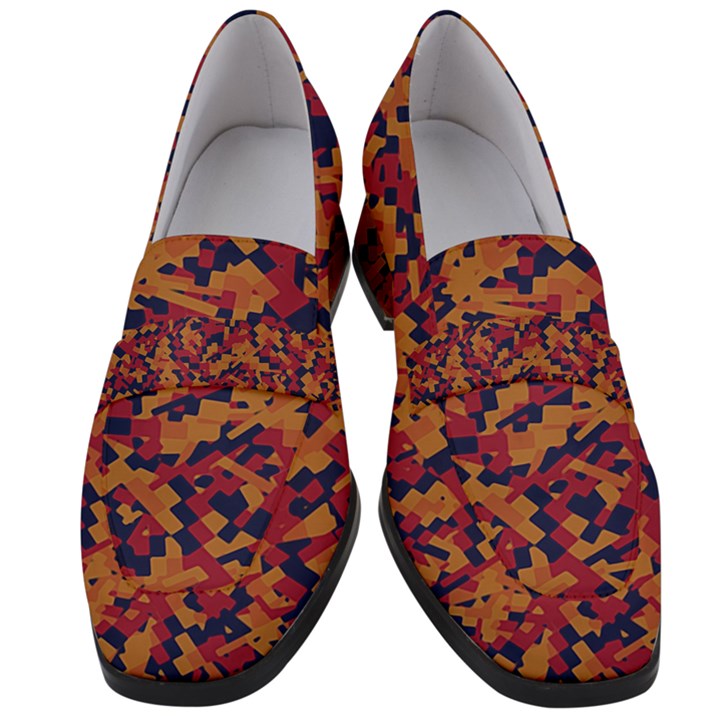 Kaleidoscope Dreams  Women s Chunky Heel Loafers