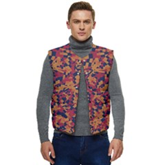 Kaleidoscope Dreams  Men s Button Up Puffer Vest	 by dflcprintsclothing