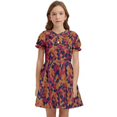 Kaleidoscope Dreams  Kids  Bow Tie Puff Sleeve Dress by dflcprintsclothing