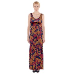 Kaleidoscope Dreams  Thigh Split Maxi Dress by dflcprintsclothing