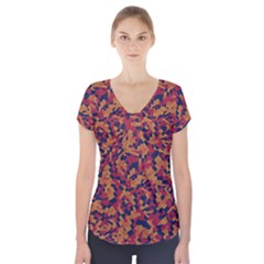 Kaleidoscope Dreams  Short Sleeve Front Detail Top by dflcprintsclothing