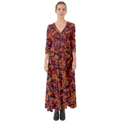 Kaleidoscope Dreams  Button Up Boho Maxi Dress by dflcprintsclothing