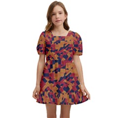 Kaleidoscope Dreams  Kids  Short Sleeve Dolly Dress by dflcprintsclothing