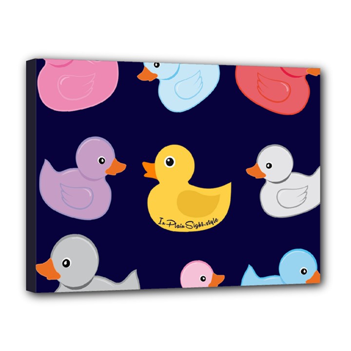 Duck Pattern Canvas 16  x 12  (Stretched)