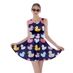 Micro Duck Pattern Skater Dress by NerdySparkleGoth