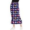 Micro Duck Pattern Maxi Fishtail Chiffon Skirt View1