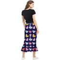 Micro Duck Pattern Maxi Fishtail Chiffon Skirt View2