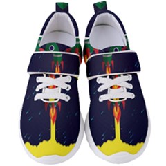 Rocket Halftone Astrology Astronaut Women s Velcro Strap Shoes by Bangk1t