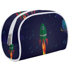 Rocket Halftone Astrology Astronaut Make Up Case (large) by Bangk1t