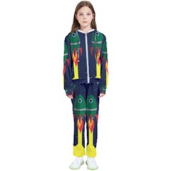 Rocket Halftone Astrology Astronaut Kids  Tracksuit by Bangk1t