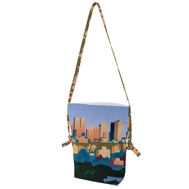 City Buildings Urban Dawn Folding Shoulder Bag