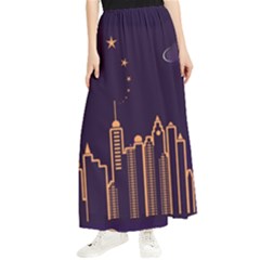 Skyscraper Town Urban Towers Maxi Chiffon Skirt by Bangk1t