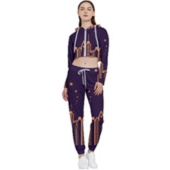 Skyscraper Town Urban Towers Cropped Zip Up Lounge Set by Bangk1t