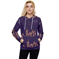 Skyscraper Town Urban Towers Women s Lightweight Drawstring Hoodie by Bangk1t