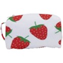 Seamless Pattern Fresh Strawberry Toiletries Pouch View3