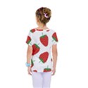 Seamless Pattern Fresh Strawberry Kids  One Piece Tee View2