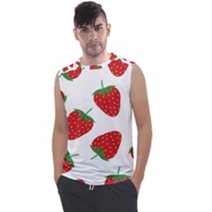 Seamless Pattern Fresh Strawberry Men s Regular Tank Top by Bangk1t