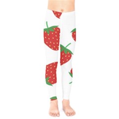 Seamless Pattern Fresh Strawberry Kids  Classic Winter Leggings by Bangk1t