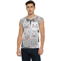 Cute Cats Seamless Pattern Men s Raglan Cap Sleeve Tee by Bangk1t