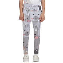 Cute Cats Seamless Pattern Kids  Skirted Pants by Bangk1t