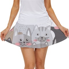 Cute Cats Seamless Pattern Women s Skort by Bangk1t