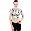 Dog Pattern Crew Neck Crop Top View1