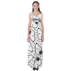 Dog Pattern Empire Waist Maxi Dress by Bangk1t