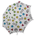 Dog Paw Seamless Pattern Footprint Bone Hook Handle Umbrellas (Large) View2