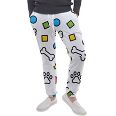 Dog Paw Seamless Pattern Footprint Bone Men s Jogger Sweatpants by Bangk1t