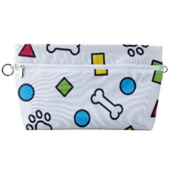 Dog Paw Seamless Pattern Footprint Bone Handbag Organizer by Bangk1t