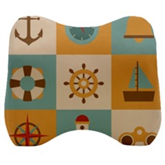 Nautical Elements Collection Velour Head Support Cushion by Bangk1t