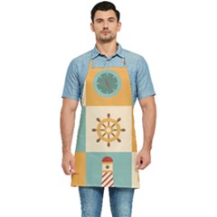 Nautical Elements Collection Kitchen Apron by Bangk1t