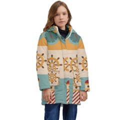 Nautical Elements Collection Kids  Hooded Longline Puffer Jacket by Bangk1t