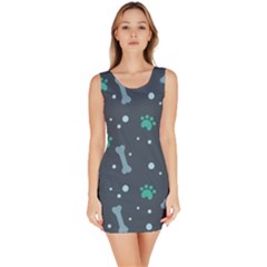 Bons Foot Prints Pattern Background Bodycon Dress by Bangk1t