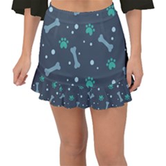 Bons Foot Prints Pattern Background Fishtail Mini Chiffon Skirt by Bangk1t