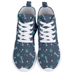 Bons Foot Prints Pattern Background Women s Lightweight High Top Sneakers by Bangk1t