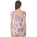 Cartoon Cute Valentines Day Doodle Heart Love Flower Seamless Pattern Vector Boyleg Leotard  View2