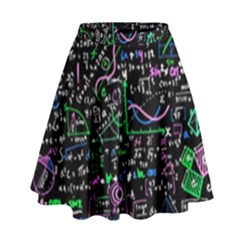 Math Linear Mathematics Education Circle Background High Waist Skirt by Bangk1t