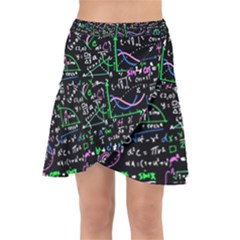 Math Linear Mathematics Education Circle Background Wrap Front Skirt by Bangk1t