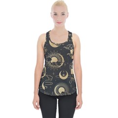 Asian Seamless Pattern With Clouds Moon Sun Stars Vector Collection Oriental Chinese Japanese Korean Piece Up Tank Top by Bangk1t