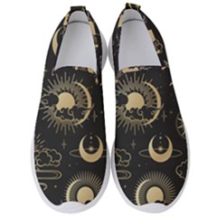 Asian Seamless Pattern With Clouds Moon Sun Stars Vector Collection Oriental Chinese Japanese Korean Men s Slip On Sneakers by Bangk1t