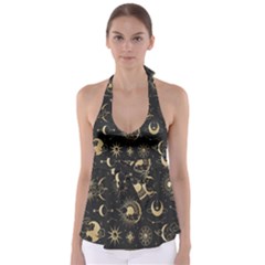 Asian-set With Clouds Moon-sun Stars Vector Collection Oriental Chinese Japanese Korean Style Babydoll Tankini Top by Bangk1t