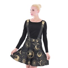 Asian-set With Clouds Moon-sun Stars Vector Collection Oriental Chinese Japanese Korean Style Suspender Skater Skirt by Bangk1t