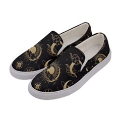 Asian-set With Clouds Moon-sun Stars Vector Collection Oriental Chinese Japanese Korean Style Women s Canvas Slip Ons by Bangk1t