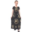 Asian-set With Clouds Moon-sun Stars Vector Collection Oriental Chinese Japanese Korean Style Kids  Short Sleeve Maxi Dress View1