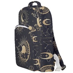 Asian-set With Clouds Moon-sun Stars Vector Collection Oriental Chinese Japanese Korean Style Double Compartment Backpack by Bangk1t