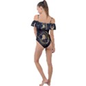 Asian-set With Clouds Moon-sun Stars Vector Collection Oriental Chinese Japanese Korean Style Frill Detail One Piece Swimsuit View2