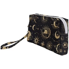 Asian-set With Clouds Moon-sun Stars Vector Collection Oriental Chinese Japanese Korean Style Wristlet Pouch Bag (small)